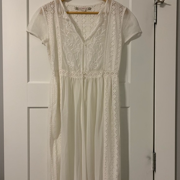 Chelsea & Violet Boho Ivory Lace Embroidered Duster – Size Small - *NWOT* - Picture 4 of 9
